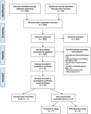 Is neoadjuvant chemotherapy followed by surgery the appropriate treatment for esophagogastric signet ring cell carcinomas? A systematic review and meta-analysis